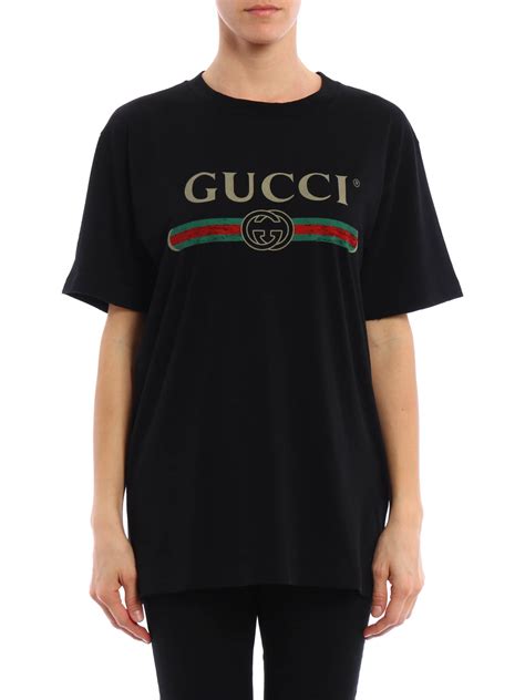 camiseta gucci negra mujer|Camisas de diseñador de lujo para mujer .